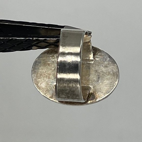 Faux Scrimshaw Silver Women's Ring with Whaling Boat Image - Size 8.5 - Picture 5 of 12